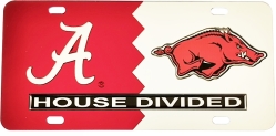 View Buying Options For The Alabama + Arkansas House Divided Split License Plate Tag