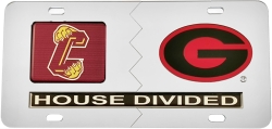 View Buying Options For The College Of Charleston + Georgia House Divided Split License Plate Tag