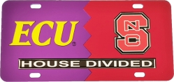 View Buying Options For The East Carolina + North Carolina State House Divided Split License Plate Tag