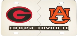 View Buying Options For The Georgia + Auburn House Divided Split License Plate Tag