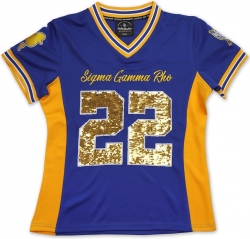 View Buying Options For The Big Boy Sigma Gamma Rho Sequins Divine 9 S12 Ladies Football Jersey