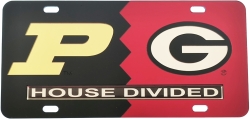 View Buying Options For The Purdue + Georgia House Divided Split License Plate Tag