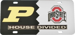 View Buying Options For The Purdue + Ohio State House Divided Split License Plate Tag