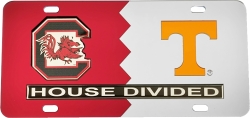 View Buying Options For The South Carolina + Tennessee House Divided Split License Plate Tag