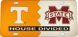 View Buying Options For The Tennessee + Mississippi State House Divided Split License Plate Tag