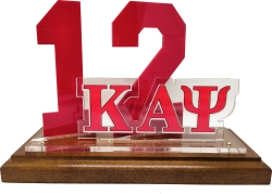 View Buying Options For The Kappa Alpha Psi Acrylic Desktop Line #12 With Wooden Base