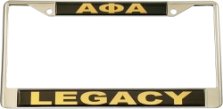 View Buying Options For The Alpha Phi Alpha Legacy Domed License Plate Frame