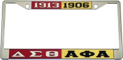 View Buying Options For The Delta Sigma Theta + Alpha Phi Alpha Split License Plate Frame