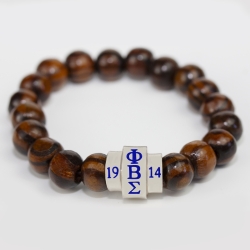View Buying Options For The Phi Beta Sigma Natural Wood Bead Bracelet