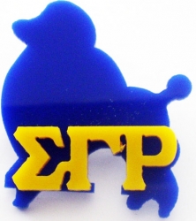 View Buying Options For The Sigma Gamma Rho - Poodle Acrylic Symbol Pin