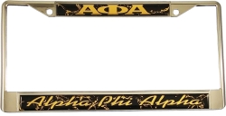 View Buying Options For The Alpha Phi Alpha Domed License Plate Frame