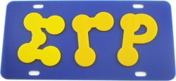 View Buying Options For The Sigma Gamma Rho Sorority Raised Bubble Letter License Plate