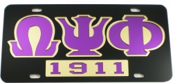 View Buying Options For The Omega Psi Phi 1911 Mirror Insert Car Tag License Plate