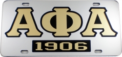 View Buying Options For The Alpha Phi Alpha 1906 Mirror Insert Car Tag License Plate