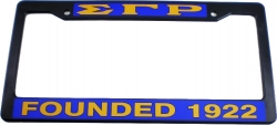 View Buying Options For The Sigma Gamma Rho Founded 1922 Text Decal Plastic License Plate Frame
