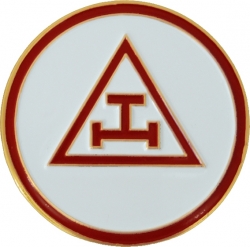 View Buying Options For The Mason Triple Tau Royal Arch Symbol Round Car Emblem