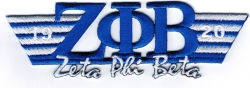 View Buying Options For The Zeta Phi Beta 2-Tone 3-N-1 Wing Design Iron-On Patch