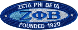 View Buying Options For The Zeta Phi Beta Founded 1920 Oval Iron-On Patch