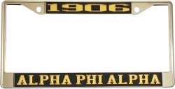 View Product Detials For The Alpha Phi Alpha 1906 License Plate Frame