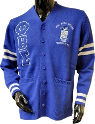 View Product Detials For The Buffalo Dallas Phi Beta Sigma Chenille Varsity Cardigan