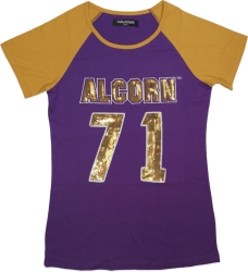 View Buying Options For The Big Boy Alcorn State Braves S1 Ladies Sequins Patch Tee