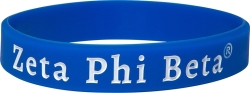 View Buying Options For The Zeta Phi Beta Solid Silicone Wristband [Pre-Pack]