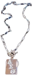 View Buying Options For The Delta Sigma Theta Charm Necklace With Rhinestones