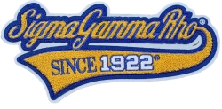 View Buying Options For The Sigma Gamma Rho Vintage Tail Design Chenille Iron-On Patch