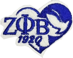 View Buying Options For The Zeta Phi Beta Heart Chenille Lapel Pin