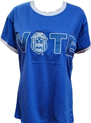 View Buying Options For The Buffalo Dallas Zeta Phi Beta Vote Ringer T-Shirt