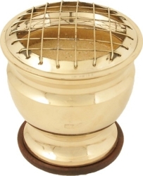 View Buying Options For The Brass Sand Incense Burner With Wood Plate