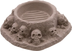 View Buying Options For The Cement Round Skull Incense Burner