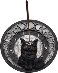 View Buying Options For The Black Cat With Moons Incense Burner