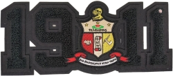 View Buying Options For The Kappa Alpha Psi Shield Year 1911 Black Series Chenille Iron-On Patch