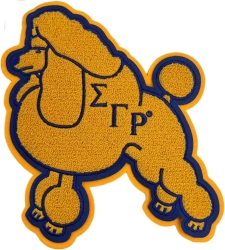 View Buying Options For The Sigma Gamma Rho Poodle Chenille Iron-On Patch