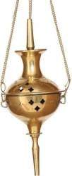 View Buying Options For The Large Hanging Brass Bowl Incense Cone Burner