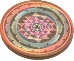 View Buying Options For The Wooden Round Geometric Incense Burner