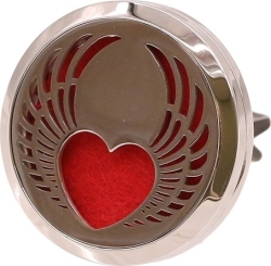 View Buying Options For The Heart With Wings Design Fragrance Oil Car Vent Clip