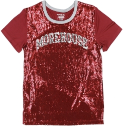 View Buying Options For The Big Boy Morehouse Maroon Tigers S7 Womens Sequins Tee