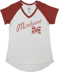 View Buying Options For The Big Boy Morehouse Maroon Tigers S4 Womens V-Neck Tee