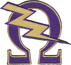 View Buying Options For The Omega Psi Phi Que Lightning Bolt Iron-On Patch