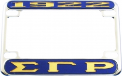 View Buying Options For The Sigma Gamma Rho 1922 Motorcycle License Plate Frame