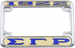 View Buying Options For The Sigma Gamma Rho 1922 Motorcycle License Plate Frame