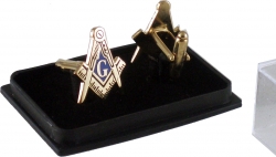 View Buying Options For The Mason Blue House Symbol Cuff Links