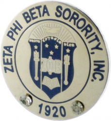 View Buying Options For The Zeta Phi Beta Sorority Inc. Rhinestone Round Lapel Pin