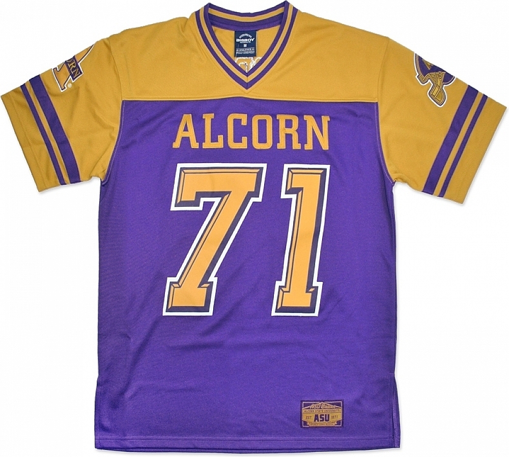 Big Boy Alcorn State Braves S11 Mens Football Jersey [Purple - M] 